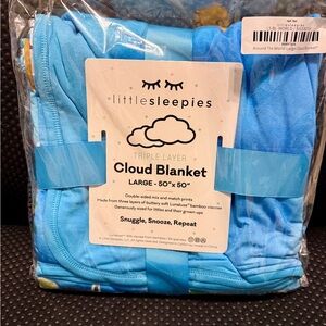 little sleepies around the world cloud blanket